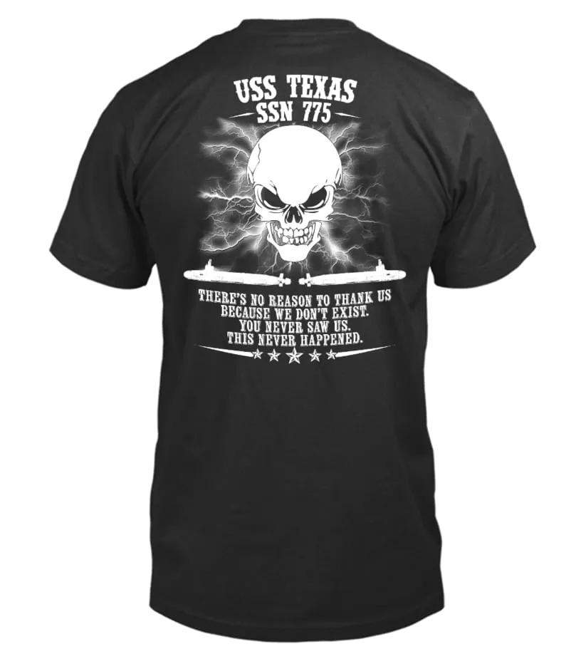 USS TEXAS (SSN775) TSHIRT CAMISETA CUELLO REDONDO UNISEX